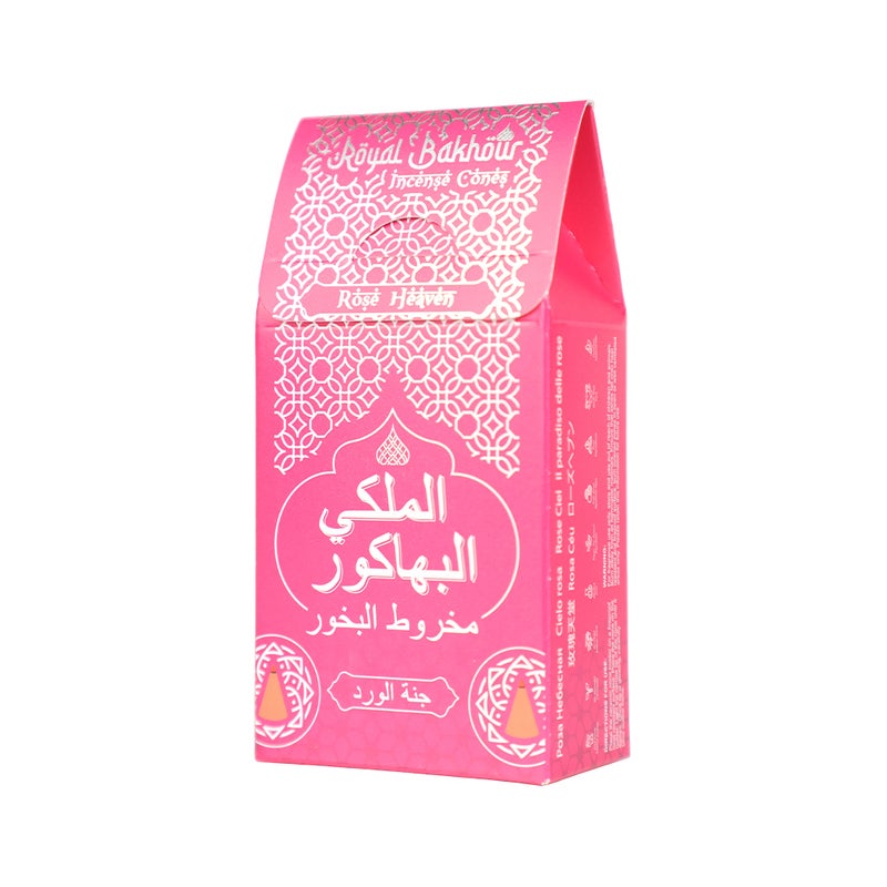 Royal Bakhour Rose Heaven Scented Incense Cones Exotic Floral Bakhoor 30 Cones - Image 2
